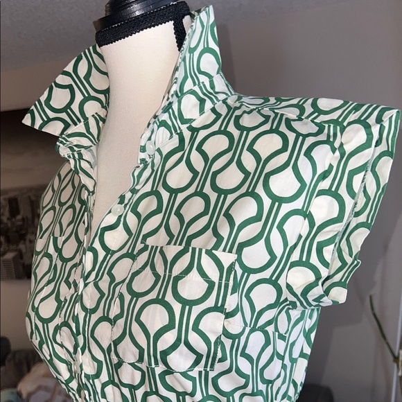 Green Patterned Women's Dress - Picture 2 of 13